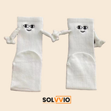 Happy Handshake Socks — 3D Arms & Embroidered Eyes