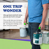 Click & Carry Grocery Bag Holder & Plastic Bag Carrier With Gel Padded Handle - Hands-Free Shopping Assistant for Multiple Bags, Paint Cans & Luggage - 100lb Capacity, As Seen on Shark Tank