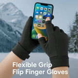 Flip-Finger Thermal Gloves — Touchscreen & Anti-Slip