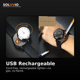 Flip-to-Ignite Watch Lighter — Hidden Flameless Coil