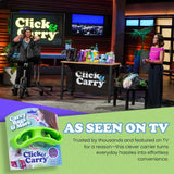 Click & Carry Grocery Bag Holder & Plastic Bag Carrier With Gel Padded Handle - Hands-Free Shopping Assistant for Multiple Bags, Paint Cans & Luggage - 100lb Capacity, As Seen on Shark Tank