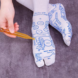 Reflexology Socks Set,Reflexology Socks with Massage Tool,Foot Relief and Acupressure Reflexology Foot Massage Socks, White