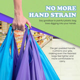 Click & Carry Grocery Bag Holder & Plastic Bag Carrier With Gel Padded Handle - Hands-Free Shopping Assistant for Multiple Bags, Paint Cans & Luggage - 100lb Capacity, As Seen on Shark Tank