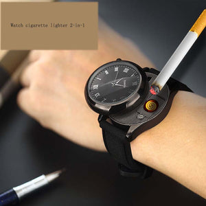 Flip-to-Ignite Watch Lighter — Hidden Flameless Coil